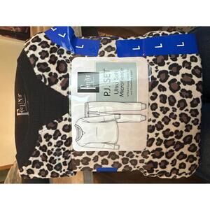 Felina Ultra Soft Microfleece PJs Leopard Print, Size Large